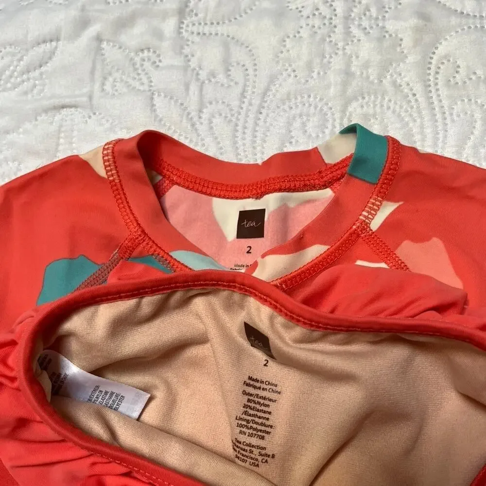 Tea Collection Rash Guard Swim Suit Size 2 - Picture 8 of 8